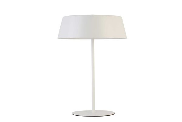 Lámpara De Sobremesa De Metal Blanco 32,5*32,5*46 Cm