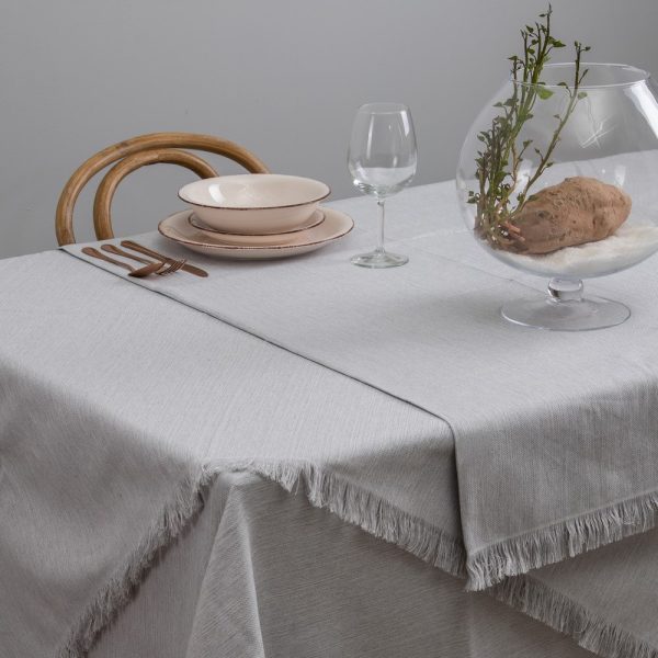 Mantel Flecos Beige-Gris 150 X 200 Cm - Imagen 2