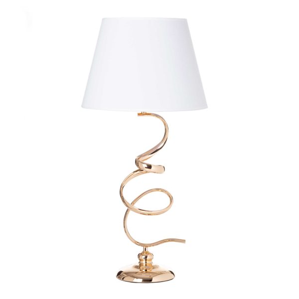 Lampara Plata Cromo Con Pantalla Cotton Blanco. 65*33*33 Cm - Imagen 4
