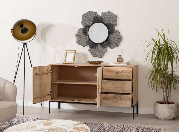 Aparador Mango Con Patas Metal 140*40*80 Cm - Imagen 2