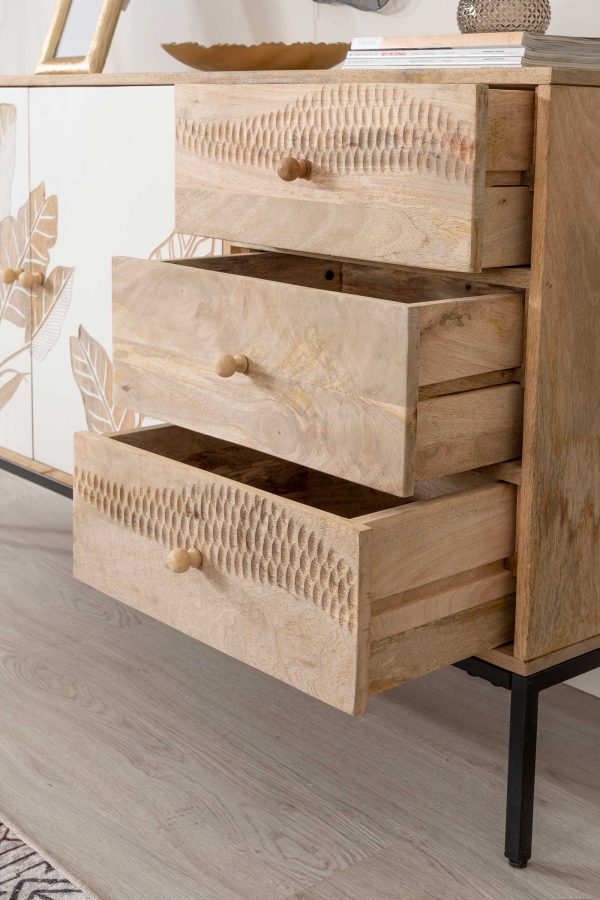 Aparador Mango Con Patas Metal 140*40*80 Cm - Imagen 3