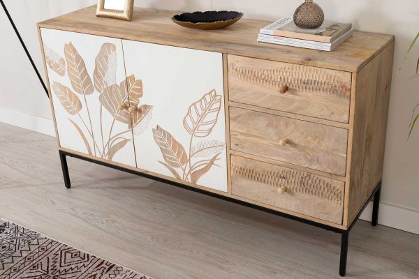 Aparador Mango Con Patas Metal 140*40*80 Cm - Imagen 4