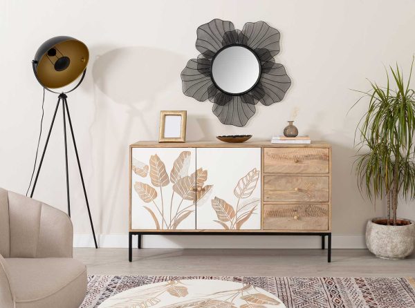 Aparador Mango Con Patas Metal 140*40*80 Cm