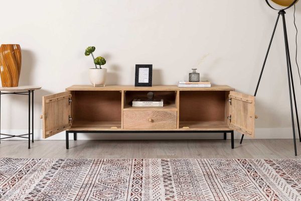 Aparador Mango Con Patas Metal 140*40*80 Cm - Imagen 11