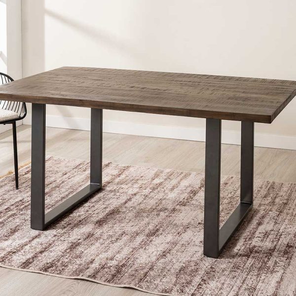 Mesa De Comedor De Mango Y Metal 160*90*77