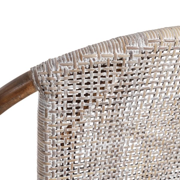 SILLA GRIS-MARRÓN "RATTAN" SALÓN 56 X 60 X 84 CM - Imagen 4