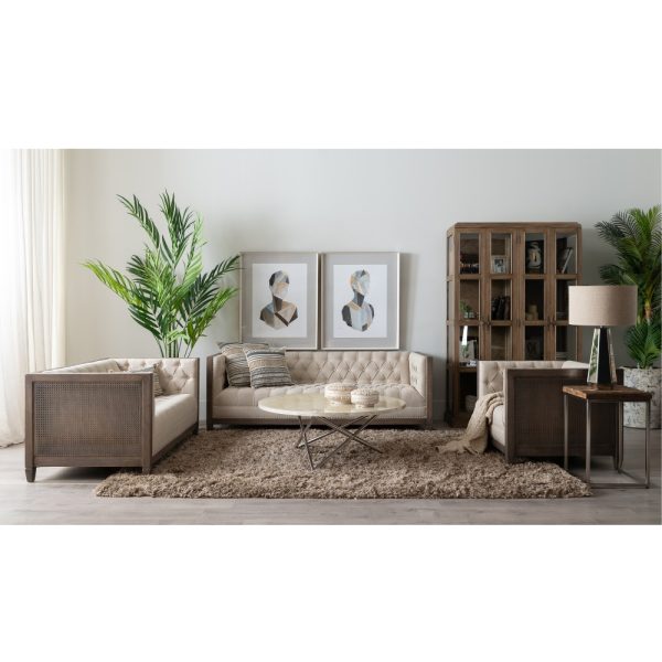 MESA CENTRO CREMA-ORO 110 X 110 X 45 CM - Imagen 3