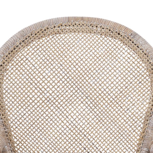 SILLA BEIGE-MARRÓN RATÁN 57 X 64 X 99 CM - Imagen 5