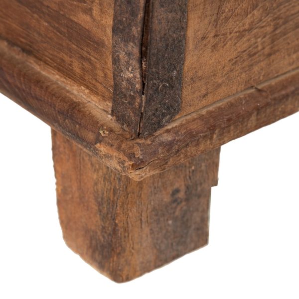 BAÚL MARRÓN MADERA DE TECA 160 X 44 X 49 CM - Imagen 4