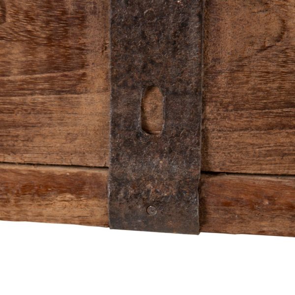 BAÚL MARRÓN MADERA DE TECA 160 X 44 X 49 CM - Imagen 10