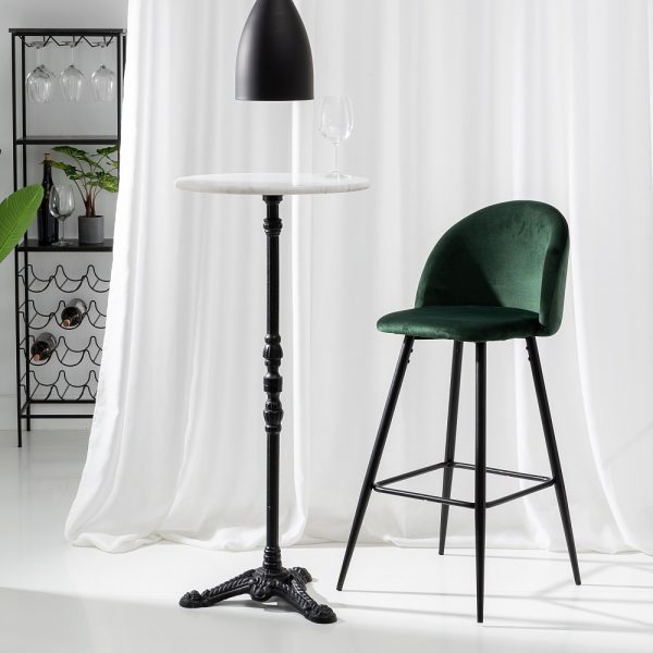 Taburete Alto Verde Oscuro Tejido-Metal 40,20 X 48,20 X 102 - Imagen 2