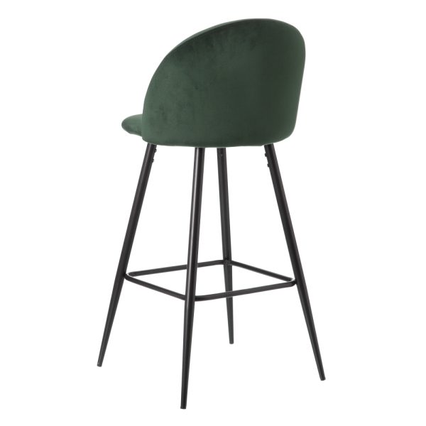 Taburete Alto Verde Oscuro Tejido-Metal 40,20 X 48,20 X 102 - Imagen 4