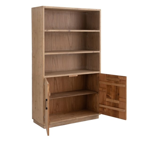 ESTANTERÍA NATURAL MADERA DE OLMO SALÓN 122 X 44 X 210 CM - Imagen 3
