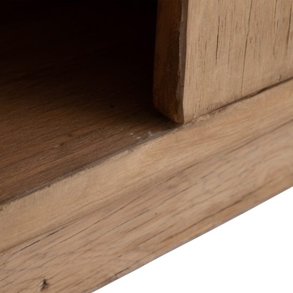 ESTANTERÍA NATURAL MADERA DE OLMO SALÓN 122 X 44 X 210 CM - Imagen 8