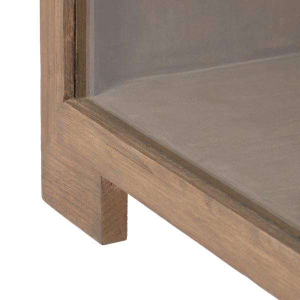 VITRINA NATURAL MADERA MINDI SALÓN 100 X 45 X 200 CM - Imagen 9