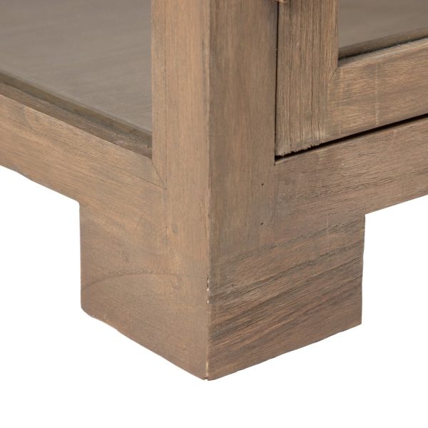 VITRINA NATURAL MADERA MINDI SALÓN 100 X 45 X 200 CM - Imagen 10