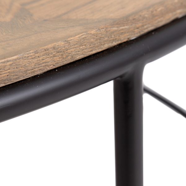 MESA CENTRO NATURAL DM-METAL SALÓN 120 X 120 X 35 CM - Imagen 3