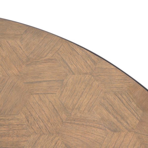 MESA CENTRO NATURAL DM-METAL SALÓN 120 X 120 X 35 CM - Imagen 5