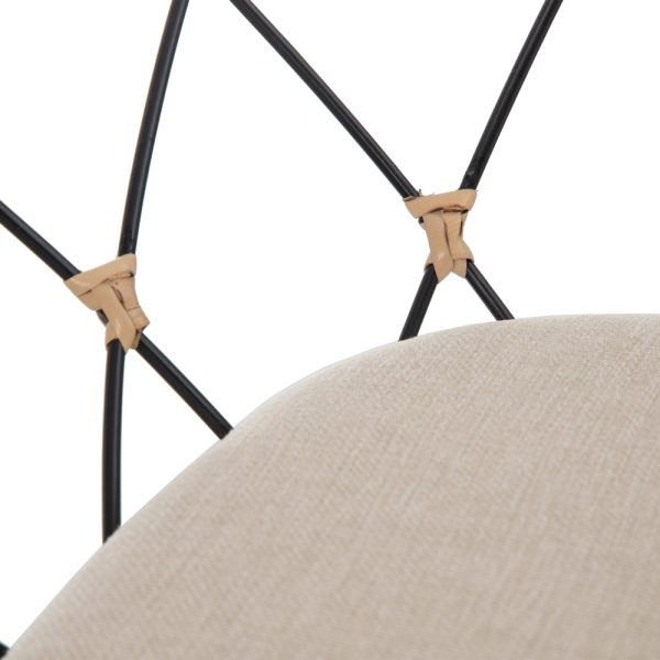 Sillón Natural-Negro Ratán/Metal Salón 62 X 60 X 73 Cm - Imagen 6