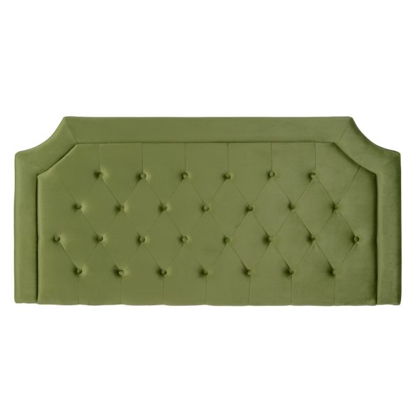 Cabecero Verde Tejido Dormitorio 160 X 7 X 78 Cm