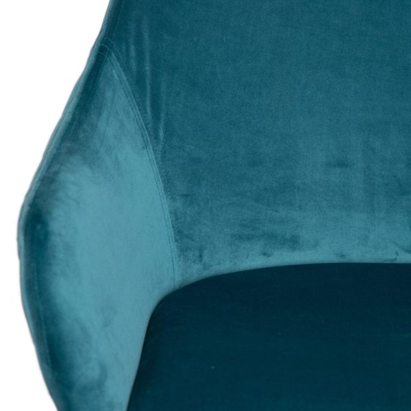 Silla Verde Oscuro Tejido-Metal Salón 57,50 X 53 X 84,50 Cm - Imagen 7
