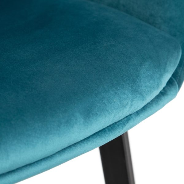 Silla Verde Oscuro Tejido-Metal Salón 57,50 X 53 X 84,50 Cm - Imagen 8