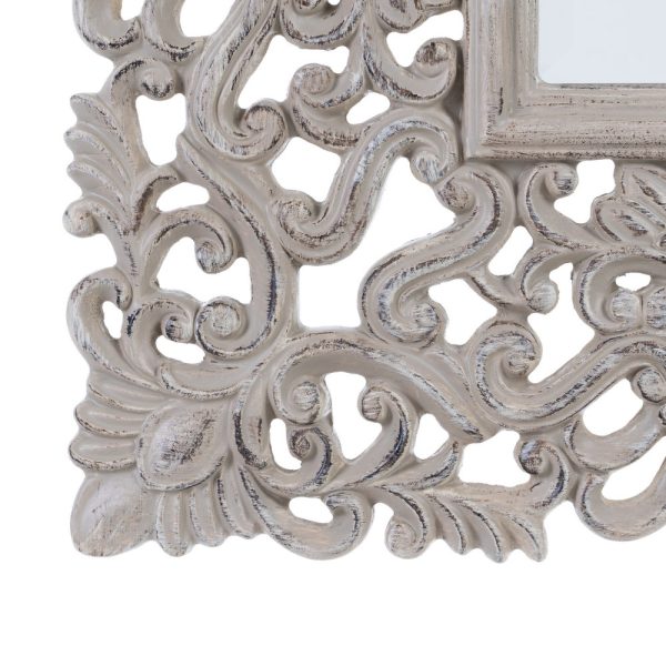 ESPEJO BLANCO ROTO PU/CRISTAL 98 X 3 X 124 CM - Imagen 3