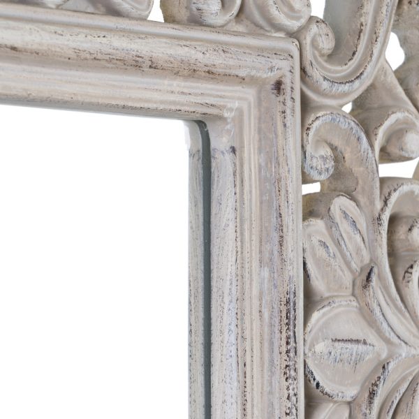 ESPEJO BLANCO ROTO PU/CRISTAL 98 X 3 X 124 CM - Imagen 4