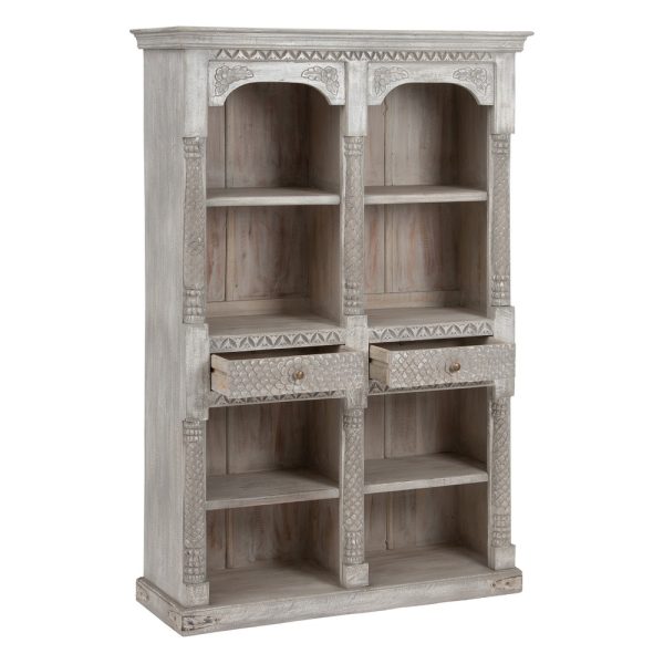 ESTANTERÍA GRIS MADERA DE MANGO SALÓN 120 X 40 X 182 CM - Imagen 3