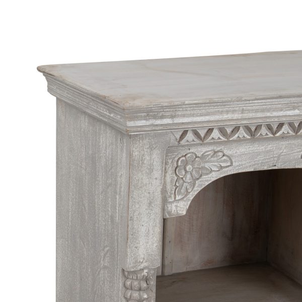 ESTANTERÍA GRIS MADERA DE MANGO SALÓN 120 X 40 X 182 CM - Imagen 4