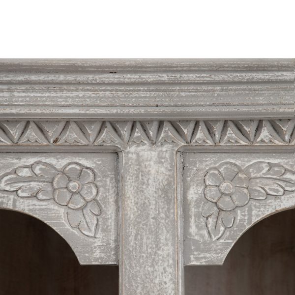 ESTANTERÍA GRIS MADERA DE MANGO SALÓN 120 X 40 X 182 CM - Imagen 5