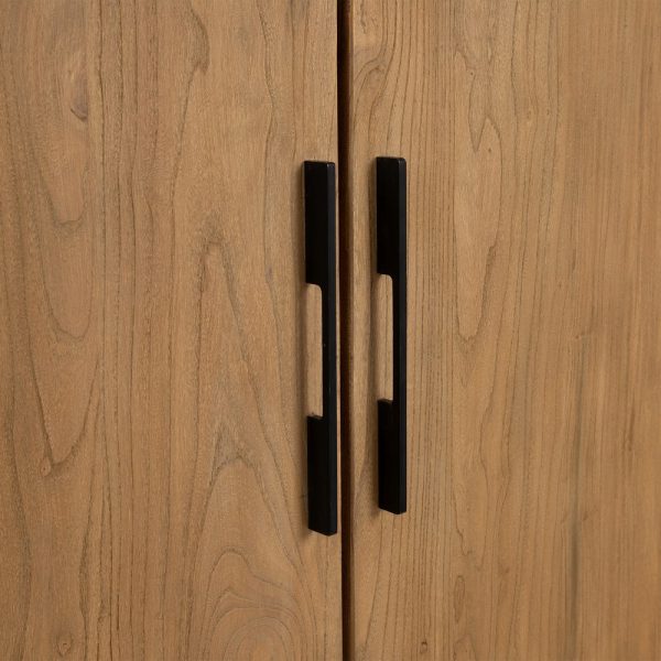 ARMARIO NATURAL MADERA DE OLMO SALÓN 122 X 46 X 210 CM - Imagen 6