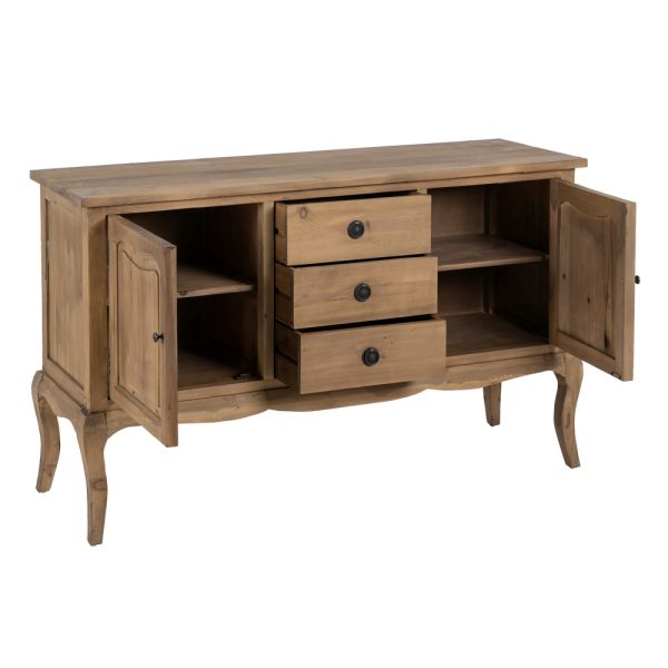APARADOR MARRÓN MADERA DE PINO SALÓN 155 X 50 X 93 CM - Imagen 3
