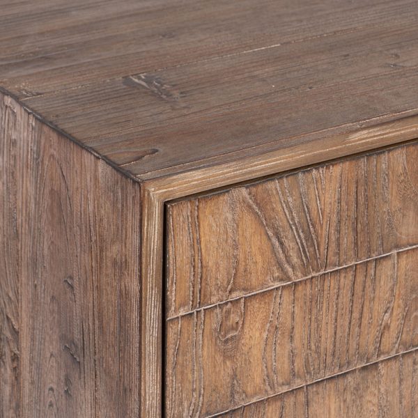 APARADOR MARRÓN MADERA-HIERRO SALÓN 179,50 X 45 X 84,50 CM - Imagen 4