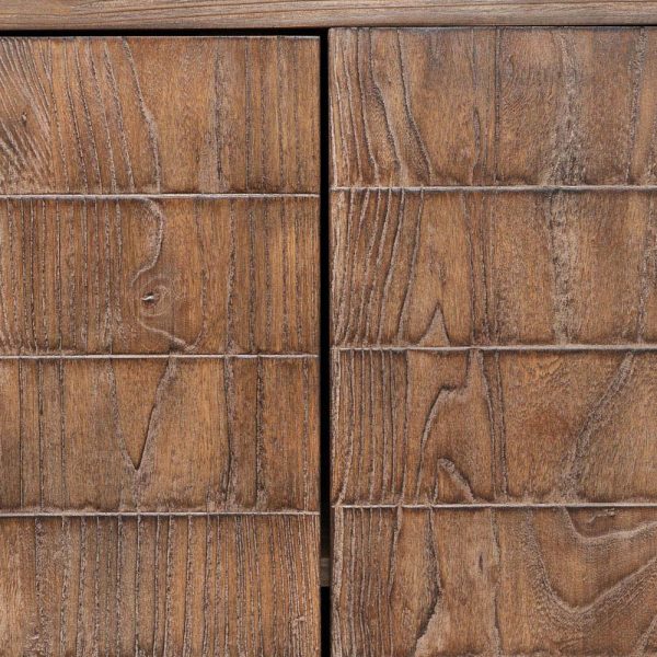 APARADOR MARRÓN MADERA-HIERRO SALÓN 179,50 X 45 X 84,50 CM - Imagen 5