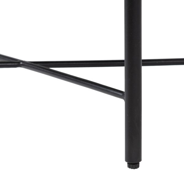 MESITA NATURAL-NEGRO MADERA DE MANGO 50 X 30 X 43,50 CM - Imagen 8