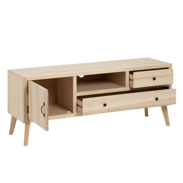 Mueble Tv Natural Dm-Madera 140 X 40 X 55 Cm - Imagen 3