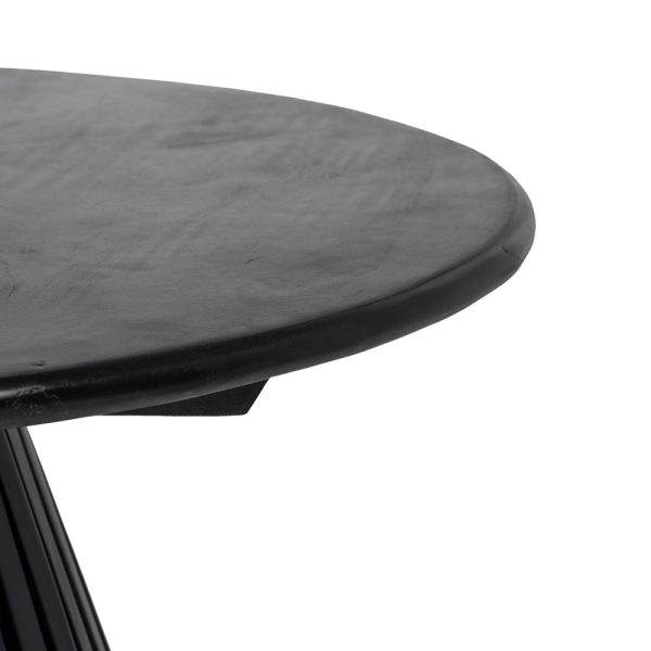 MESA CENTRO NEGRO MADERA DE MANGO SALÓN 90 X 90 X 45 CM - Imagen 3