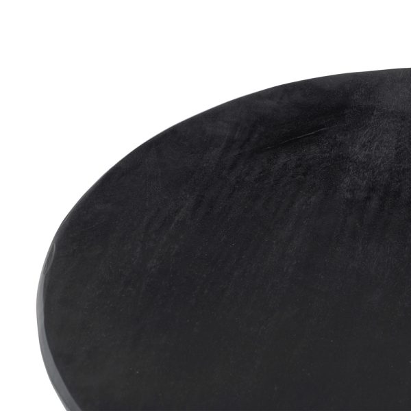 MESA CENTRO NEGRO MADERA DE MANGO SALÓN 90 X 90 X 45 CM - Imagen 5