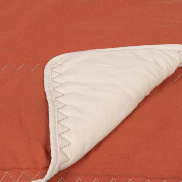 COLCHA REVERSIBLE BEIGE-TEJA MICROFIBRA 230 X 280 CM - Imagen 4