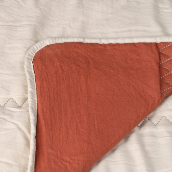 COLCHA REVERSIBLE BEIGE-TEJA MICROFIBRA 230 X 280 CM - Imagen 6