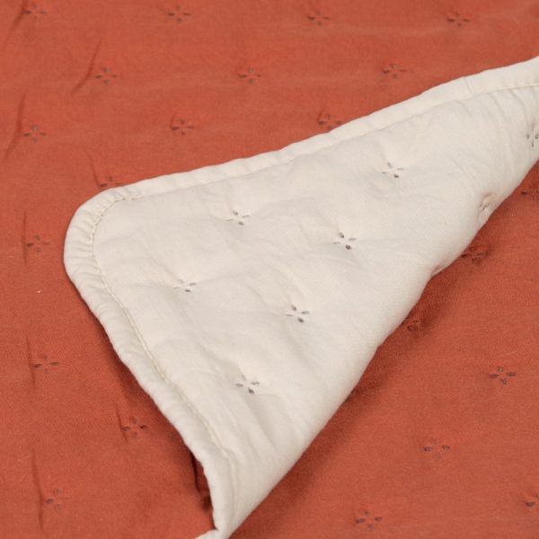 COLCHA REVERSIBLE BEIGE-TEJA MICROFIBRA 270 X 280 CM - Imagen 4