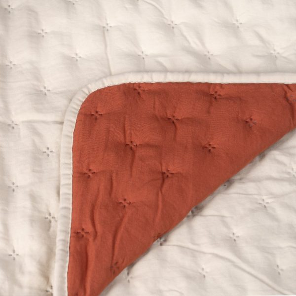 COLCHA REVERSIBLE BEIGE-TEJA MICROFIBRA 270 X 280 CM - Imagen 6