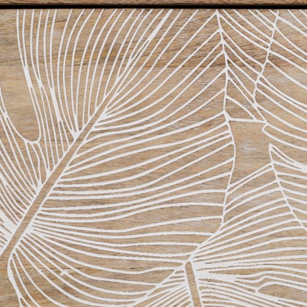 Cómoda Natural-Blanco Madera-Metal 100 X 40,50 X 85 Cm - Imagen 8