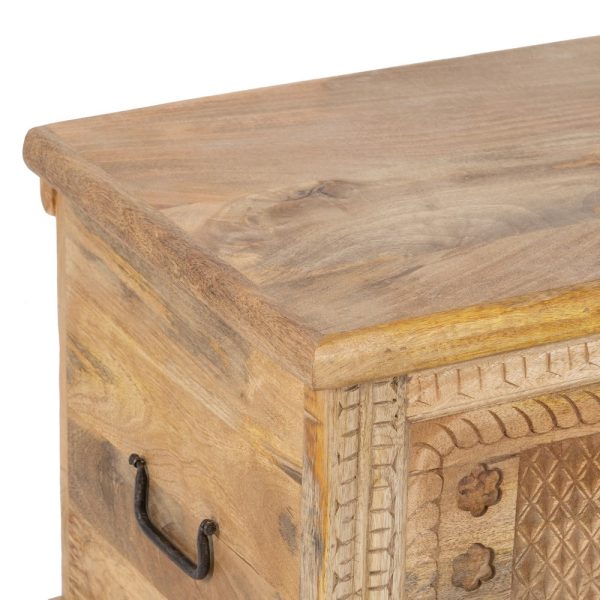 BAÚL NATURAL MADERA DE MANGO 115 X 43,50 X 49 CM - Imagen 4
