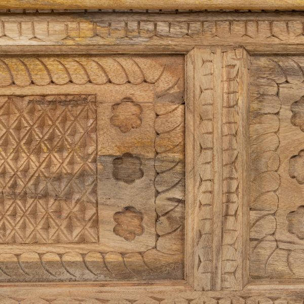 BAÚL NATURAL MADERA DE MANGO 115 X 43,50 X 49 CM - Imagen 5