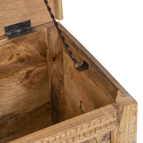 BAÚL NATURAL MADERA DE MANGO 115 X 43,50 X 49 CM - Imagen 7