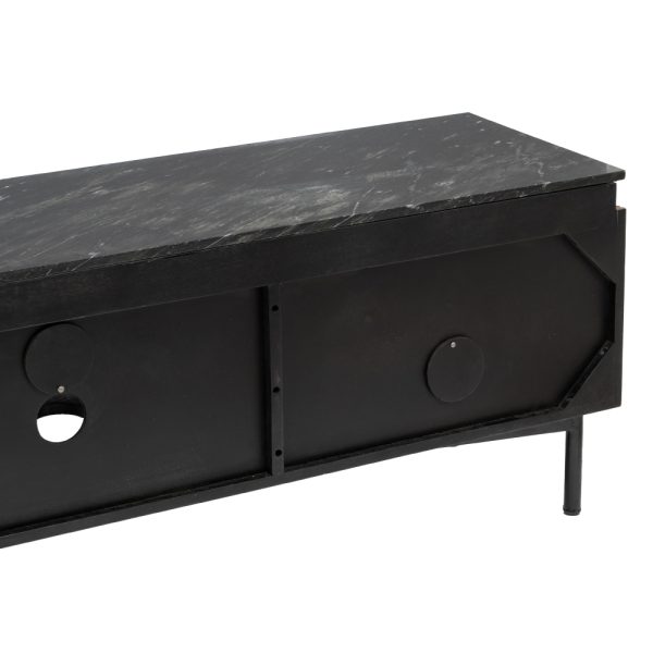 MUEBLE TV MARRÓN-NEGRO MÁRMOL/MADERA 170 X 40 X 51,50 CM - Imagen 9