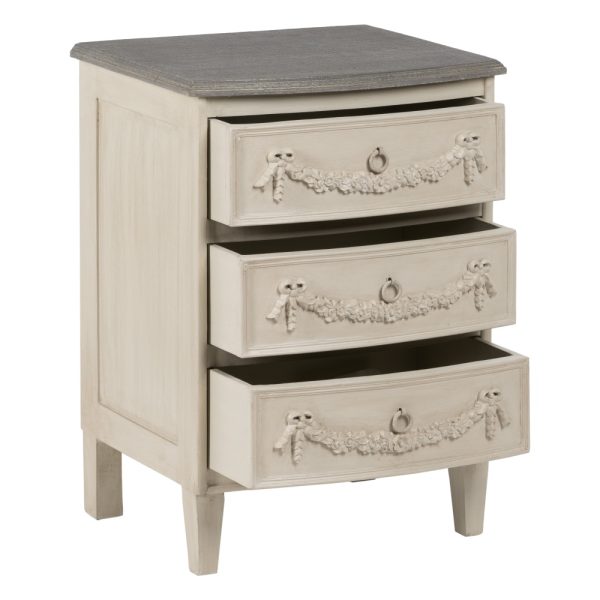 MESITA BEIGE-GRIS DM-MADERA DORMITORIO 55 X 45 X 76 CM - Imagen 3