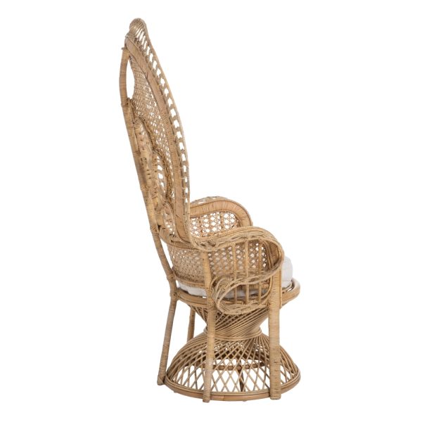 SILLÓN NATURAL RATÁN SALÓN 105 X 70 X 145 CM - Imagen 3